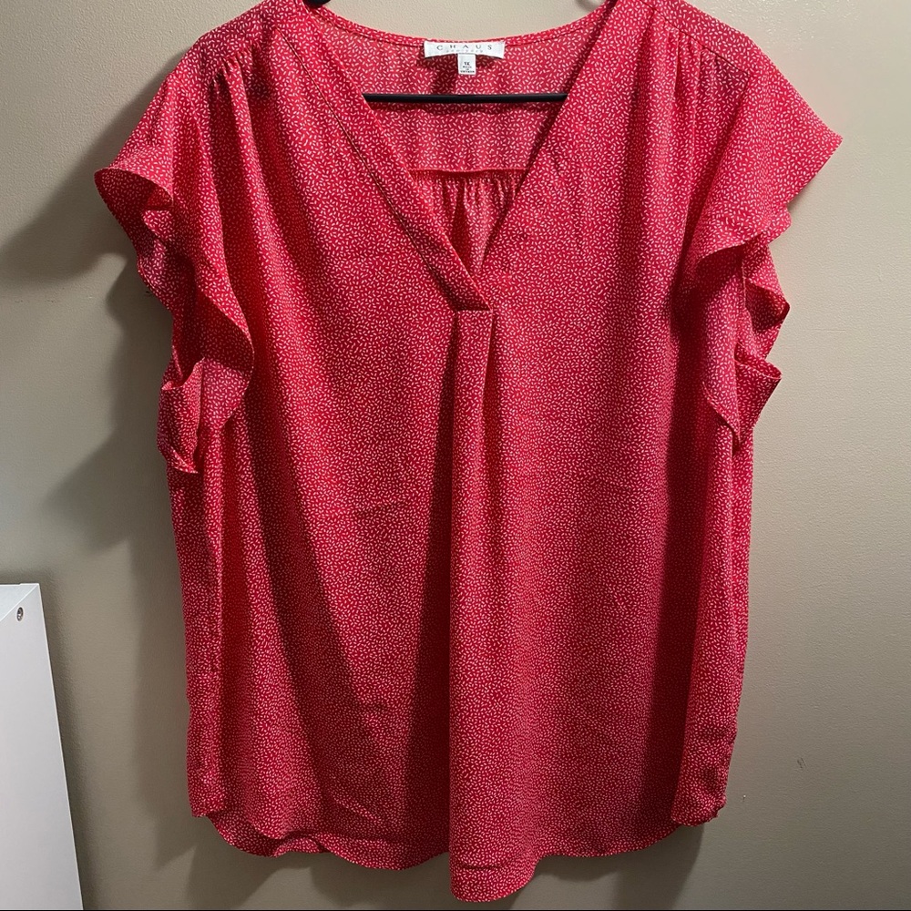 Chaus 1x flutter sleeved top